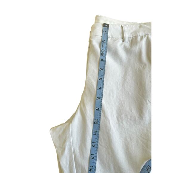 J.Jill White Office Wearever Collection Refined Woven Trouser Pants Size 10 Tall - Picture 9 of 11